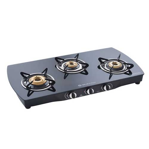 Bajaj 3 Burner CGX-9 Glass Gas Cooktop