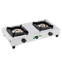 Black Pearl Plasma Double Burner Stainless Steel Gas Stove