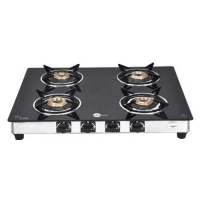 Black Pearl PNG Four Burner Glass Top Gas Stove