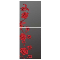 Konka KRT200GB-TMW (2-Door, Upper Freezer with Red Mirror) Refrigerator