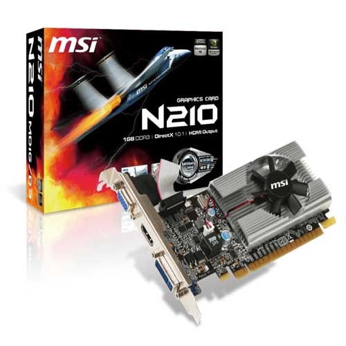 MSI N210-MD1G D3 Graphics Card
