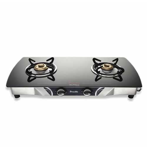 Preethi GTS103 2 Burner Glass Manual Gas Stove