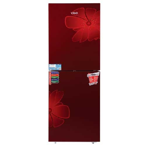 Vigo GD Refrigerator RE-262 L Red Blooming FL-TM