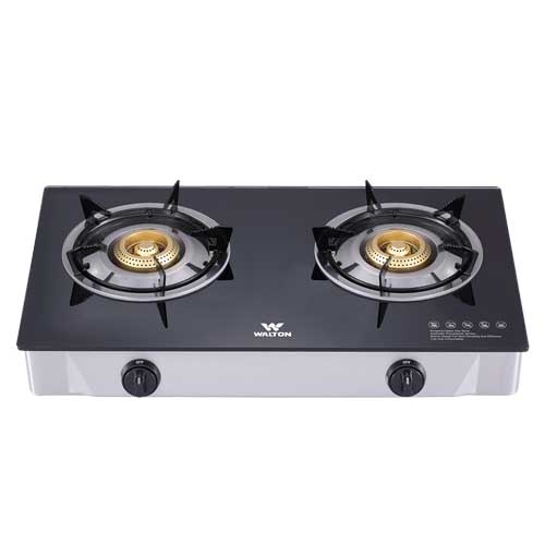 Walton WGS-GH2 (LPG) Glass Top Double Burner