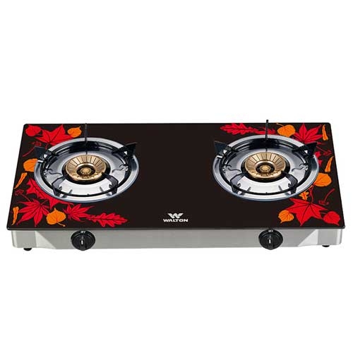 Walton WGS-GNS1 (LPG) Maple Leaf Glass Top Double Burner